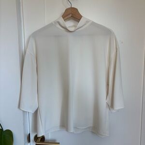 Uniqlo Boxy Mock Neck Top